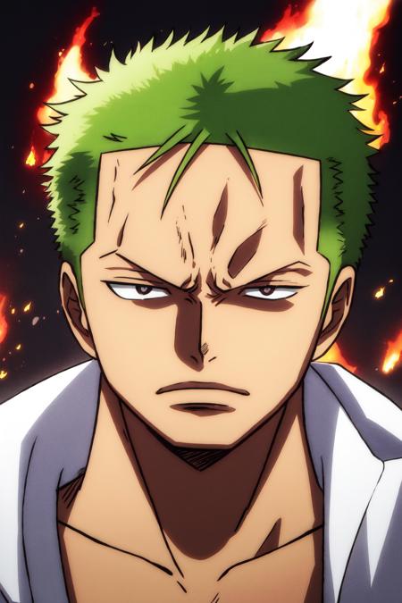 02075-2148293563-1boy, wanostyle, roronoa_zoro, angry looking, katana, looking_at_viewer, lefteye is closed,  solo, upper_body, (((masterpiece))).png